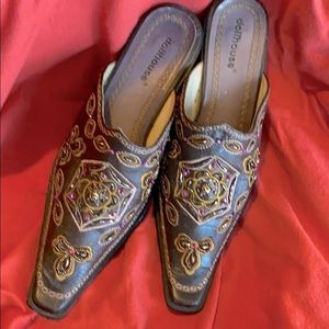 Embellished Brown Mule